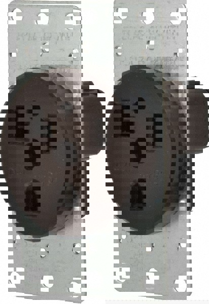 Straight Blade Single Receptacle: NEMA 5-30R, 30 Amps, Self-Grounding